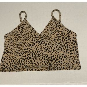 Brandy Melville Womens Halter Top‎ Leopard Print Size Small